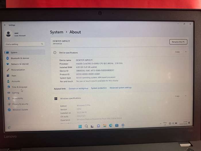 Lenovo ThinkPad T560 2.4GHz i56300u 6th Gen 15.6zoll full HD 1920 x 1080 Laptop(3+ Hours Battery)