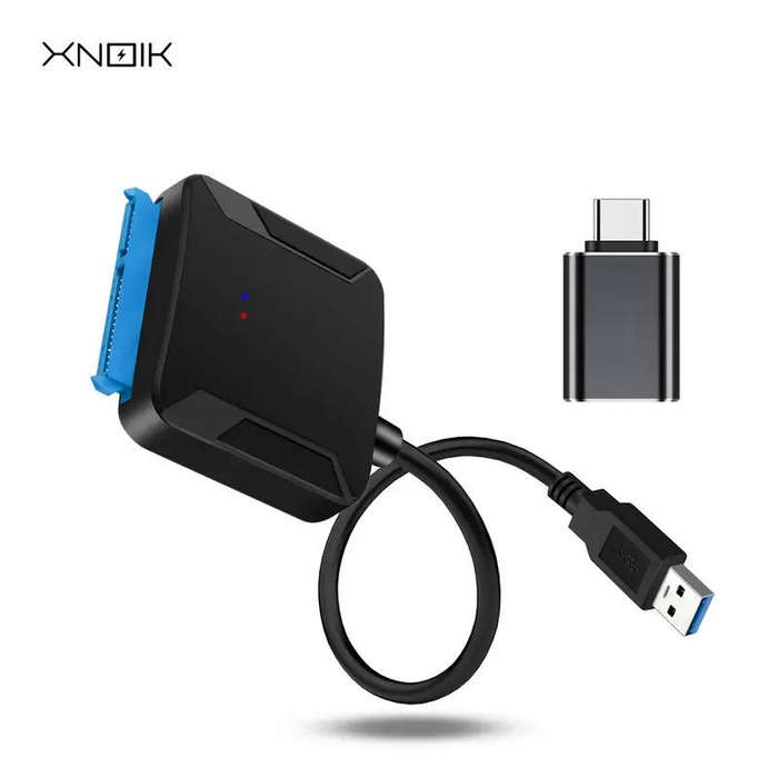 XNOIK Hard Drive USB3.0 Adapter Converter Cable 6.35/8.89 cm Ssd/HDD Adapter Quick Easy Data Transfe