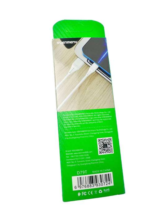 VDENMENV USB Data Cable For USB -C type 2.4A Mobile Phone Fast Charging Cable D79T Nylon High Qualit