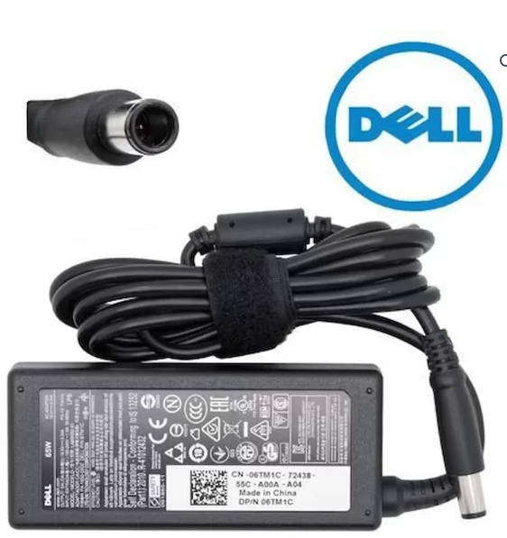 Original Dell Big Pin Charger  Big Pin 7.4 MM, 19.5V 3.34A