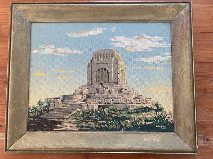 Painting of the Voortrekker Monument by Carlo Sdoya