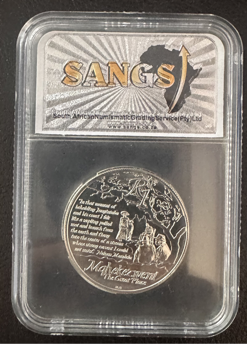 2013 UNC Silver R1 Mandela Life of a Legend coin MS67 - Rarer in UNC
