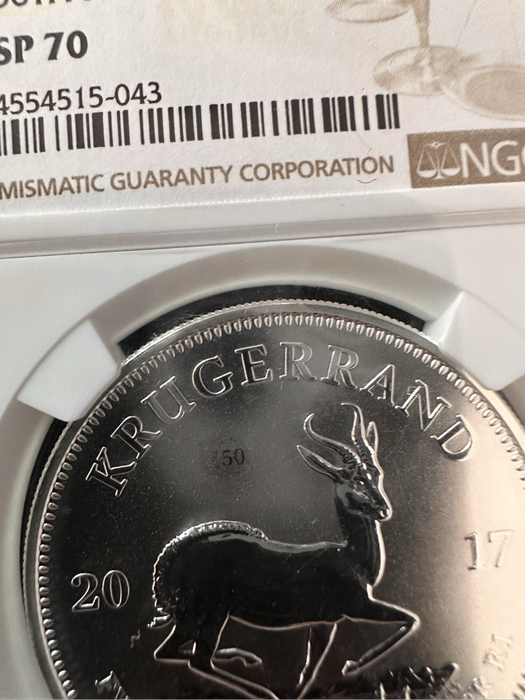 2017 Krugerrand 50th Anniversary SP70 PERFECT Silver coin NGC Krugerrand