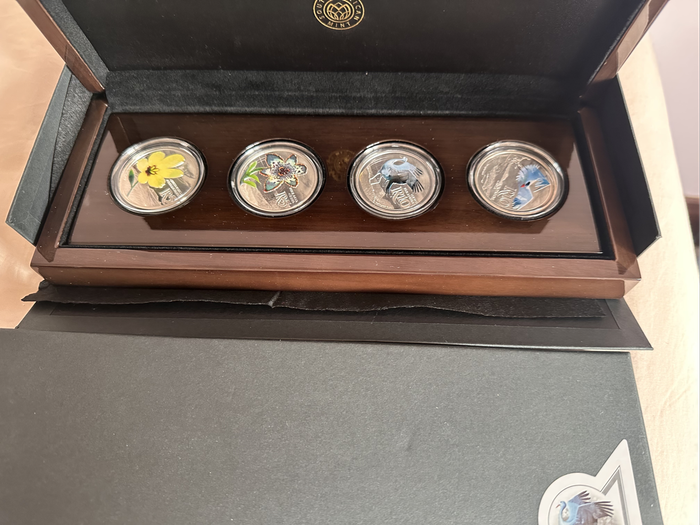 2017 Proof Prestige Colour coin 4 x 1oz silver set