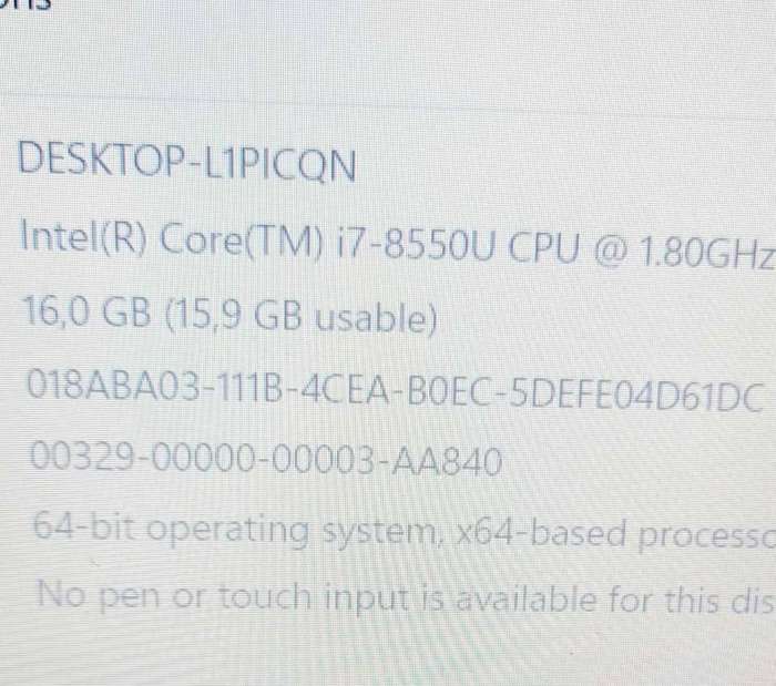 Asus Vivobook laptop with Core i7-8th gen, 16GB RAM and SSD