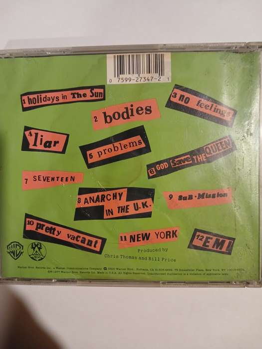 Sex Pistols, Never Mind the Bollocks Here's the Sex Pistols CD, US