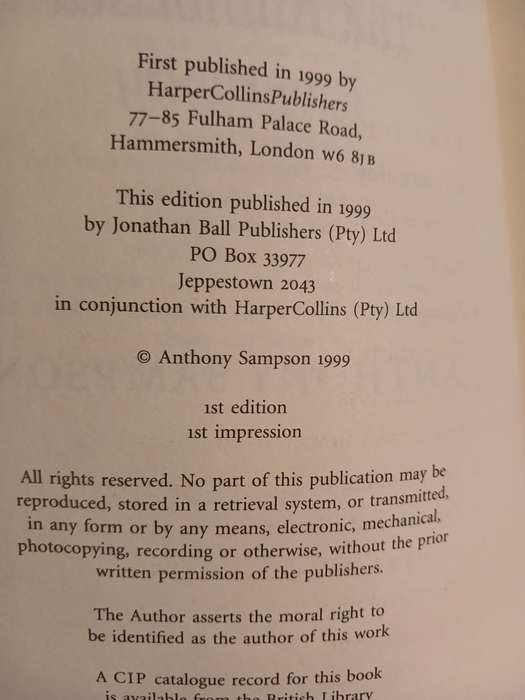 Mandela, The Authorised Biography by Anthony Sampson, 1st Edition