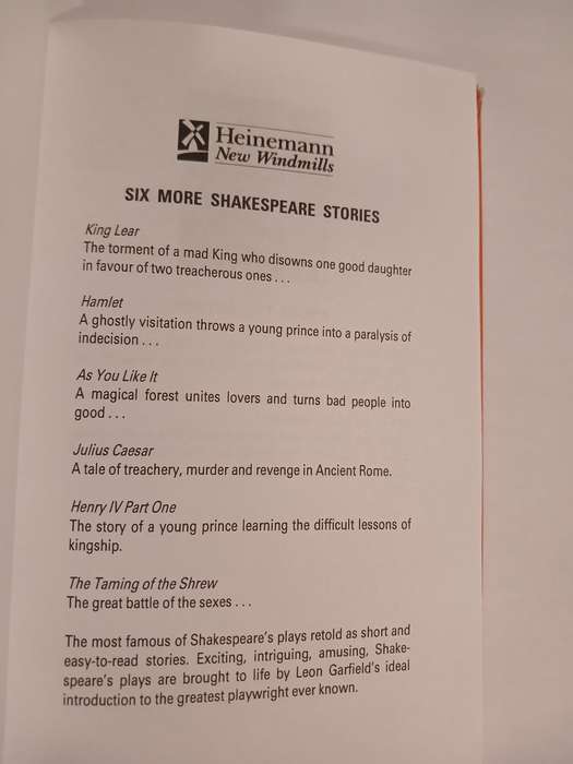 Six More Shakespeare Stories by Leon Garfield