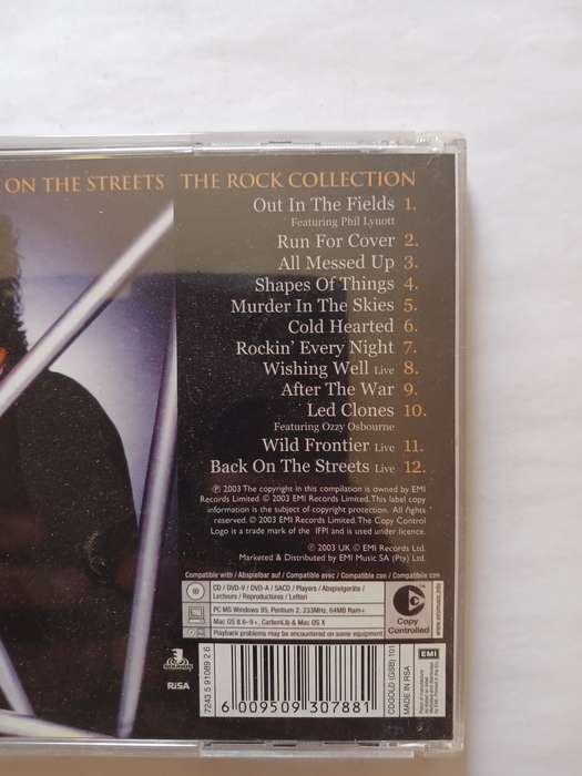 Gary Moore, Back on the Streets, The Rock Collection CD