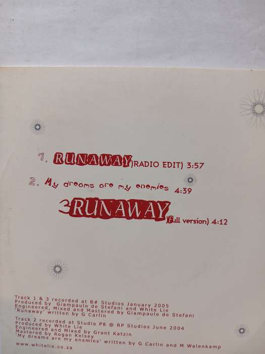 White Lie, Runaway CD single