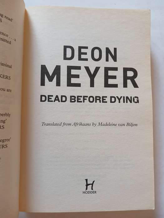 Dead Before Dying by Deon Meyer
