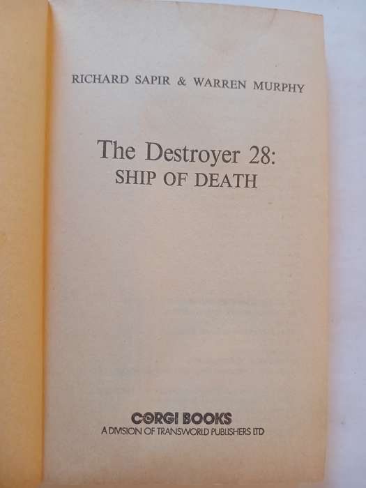 The Destroyer No. 28, Ship of Death by Richard Sapir & Warren Murphy