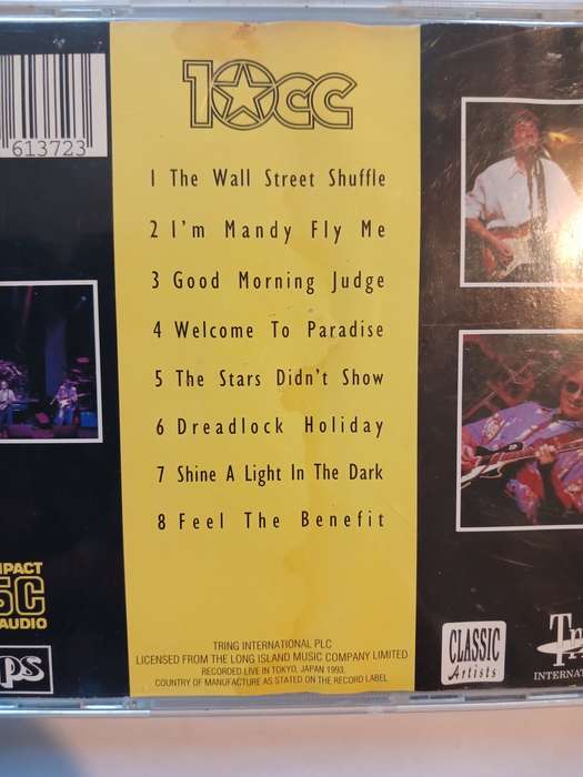 10CC, Live in Concert Volume One CD, UK