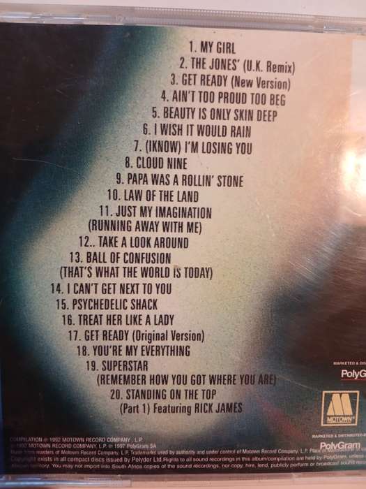 Temptations, Motown's Greatest Hits CD