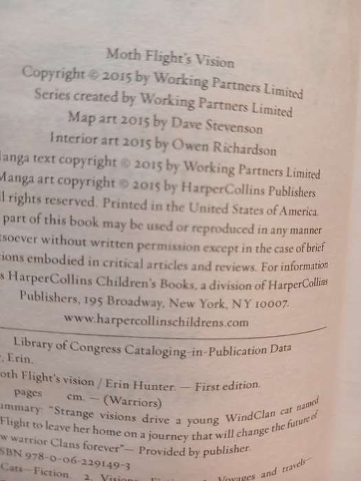 Warriors, Moth Flight's Vision, Super Edition by Erin Hunter