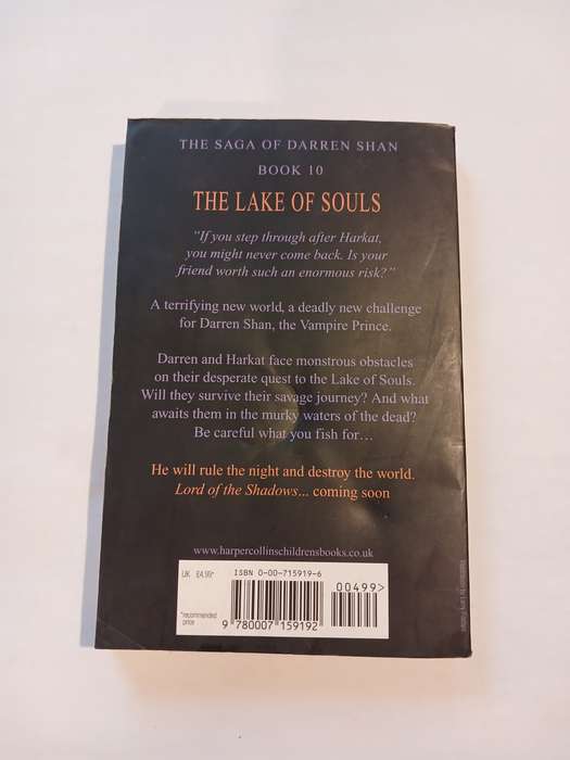 The Lake of Souls, Fish for the Dead, Book 10 by Darren Shan