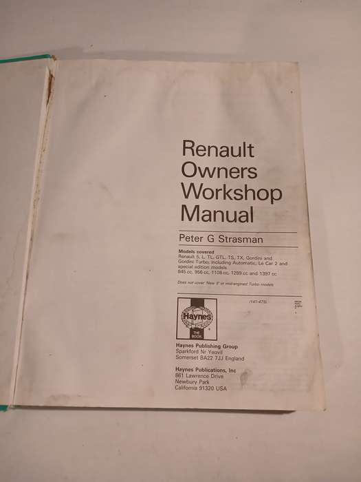 Renault 5, 1972-1985 Owners Workshop Manual, Haynes
