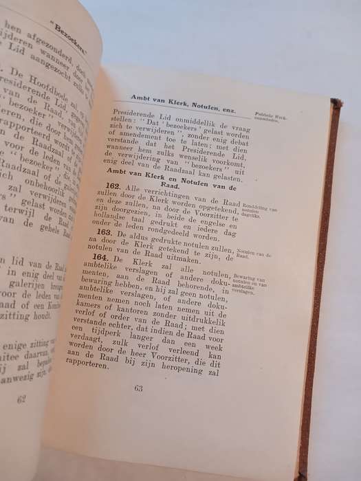 Reglement van Orde van de Provinciale Raad, De Unie Van Zuid-Afrika 1913