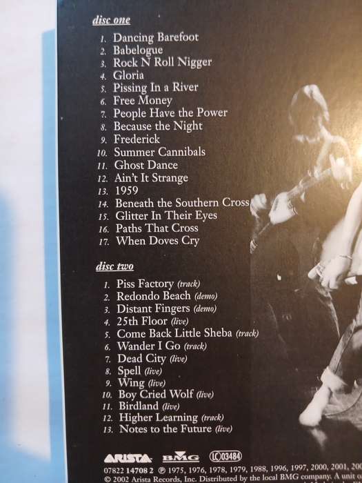Patti Smith, Land CD, 1975 - 2002