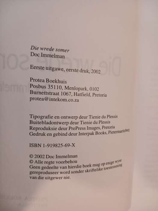Die Wrede Somer by Doc Immelman