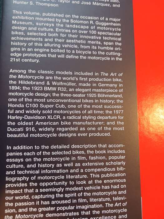 The Art of the Motorcycle, Guggenheim Museum edited by Matthew Drutt