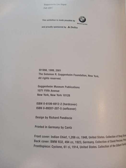 The Art of the Motorcycle, Guggenheim Museum edited by Matthew Drutt