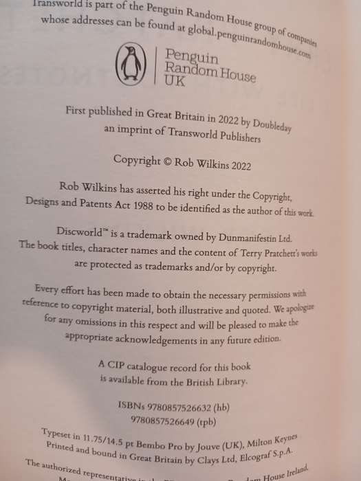 Terry Pratchett, A Life with Footnotes by Rob Wilkins