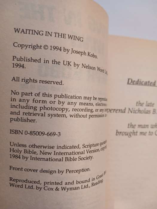 Waiting in the Wing by Joseph Kobo