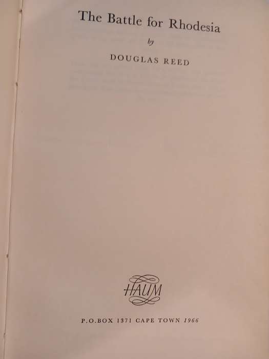 The Battle for Rhodesia by Douglas Reed