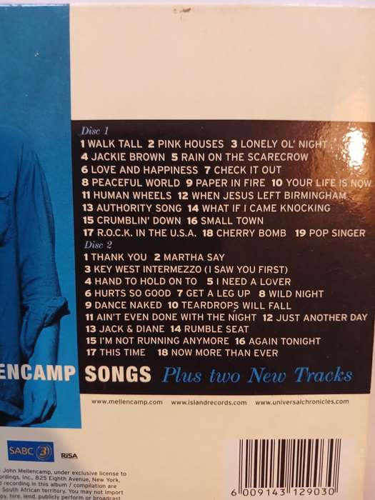 John Mellencamp, Words & Music, Greatest Hits, 2 x CD / DVD