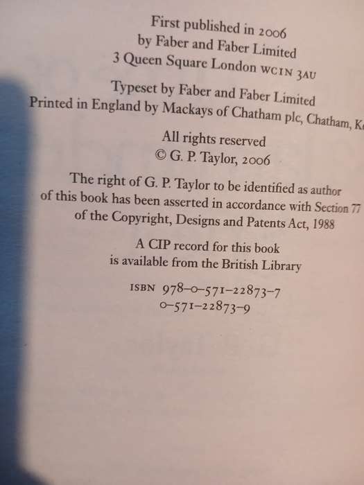 The Curse of Salamander Street by G.P. Taylor, First Edition