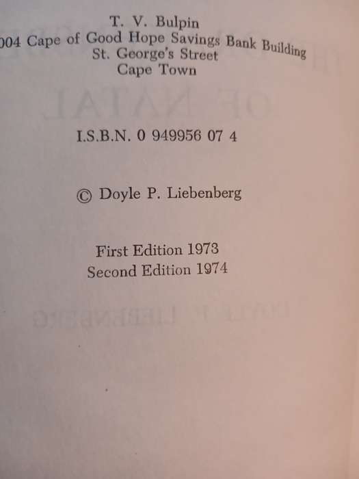 The Drakensberg of Natal by Doyle P. Liebenberg