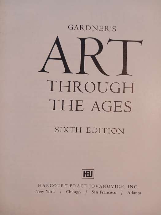 Art Through the Ages, Gardner's, Sixth Edition