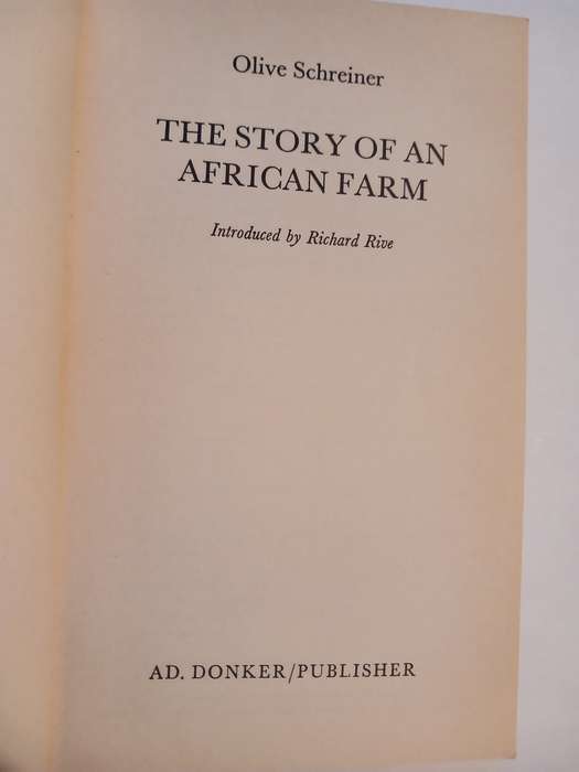 The Story of an African Farm by Olive Schreiner