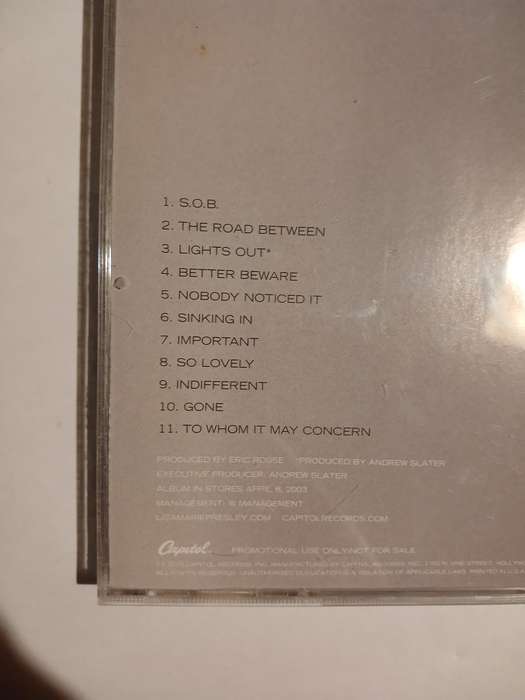 Lisa Marie Presley, To Whom it may Concern CD, US, Promo