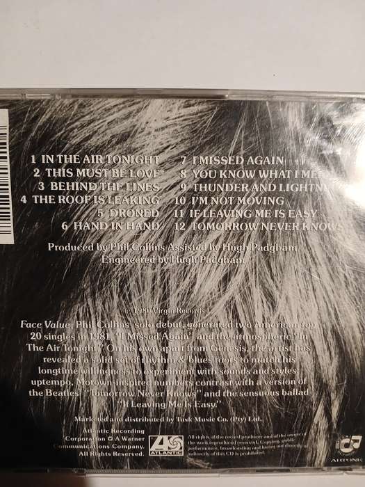 Phil Collins, Face Value CD