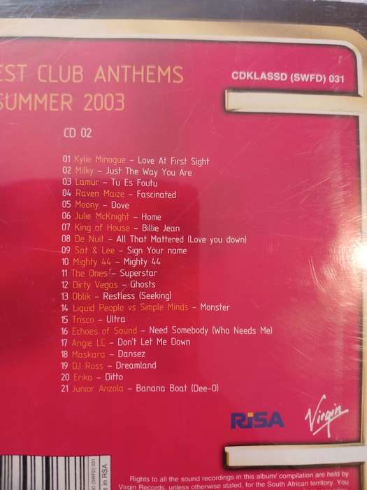 The Best Club Anthems Summer 2003, 2 x CD