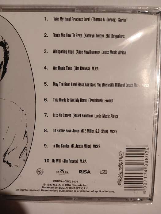 Jim Reeves, Sacred Songs, The Best Of CD, New