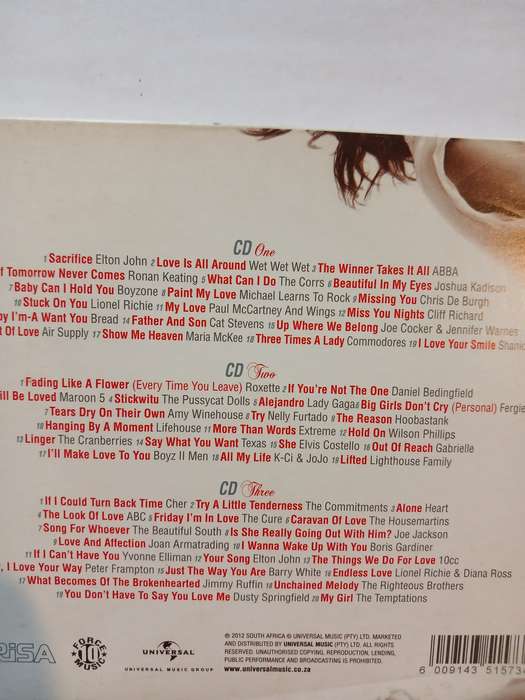 The Only Love Songs Album You'll Ever Need, 3 x CD