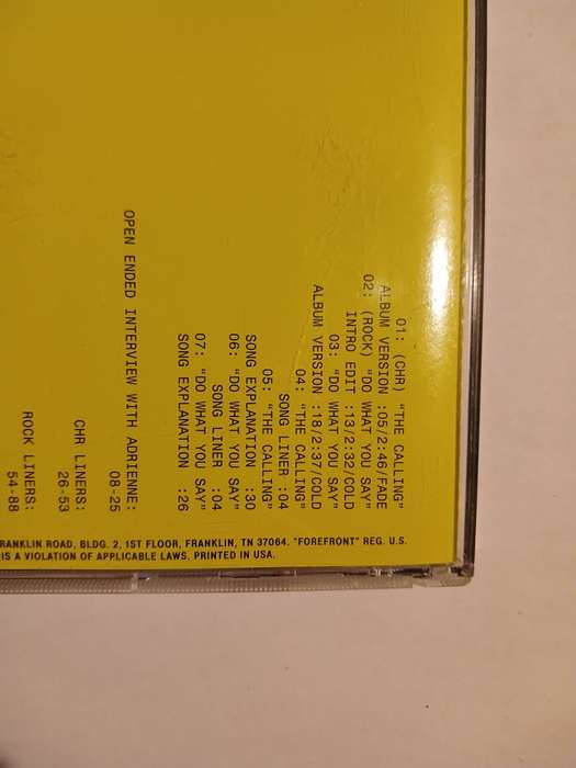 The Benjamin Gate, The Calling/Do What You Say CD single