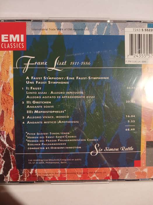 EMI Classics, Liszt: A Faust Symphony CD, Netherlands
