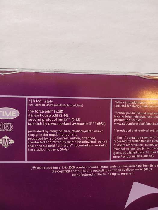 DJ H featuring Stefy, I Like It CD single, UK