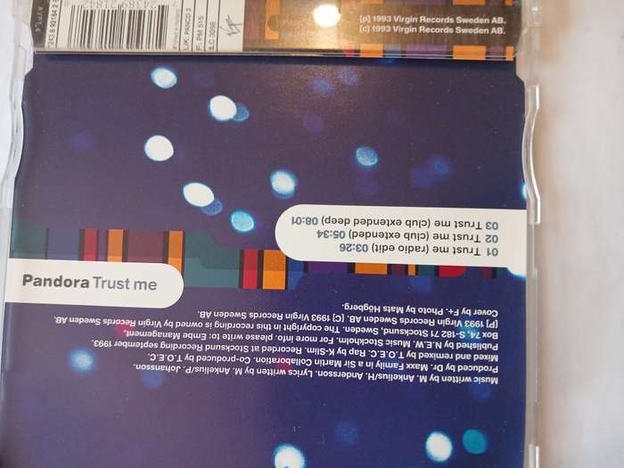 Pandora, Trust Me CD single, EU