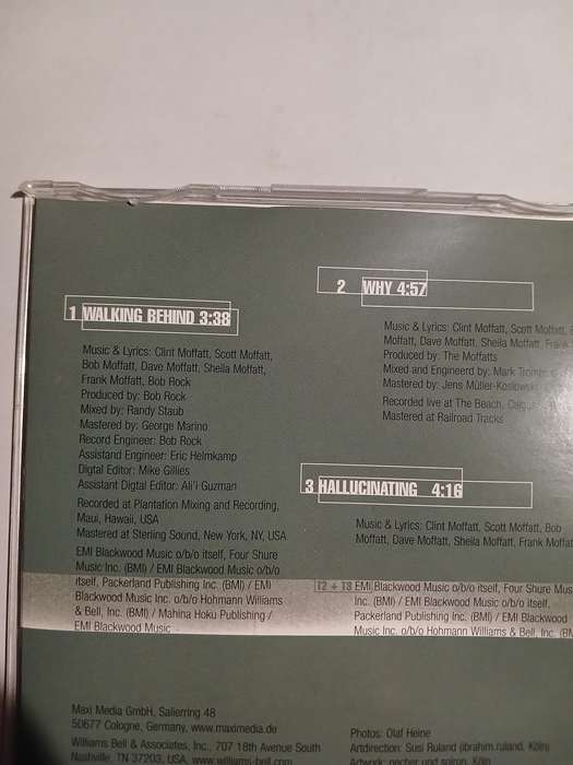 The Moffatts, Walking Behind CD, EU