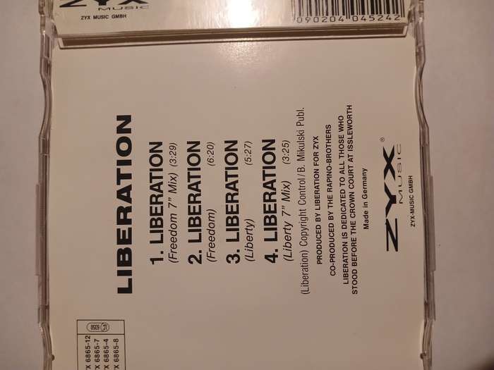 Liberation, Liberation CD single, Germany