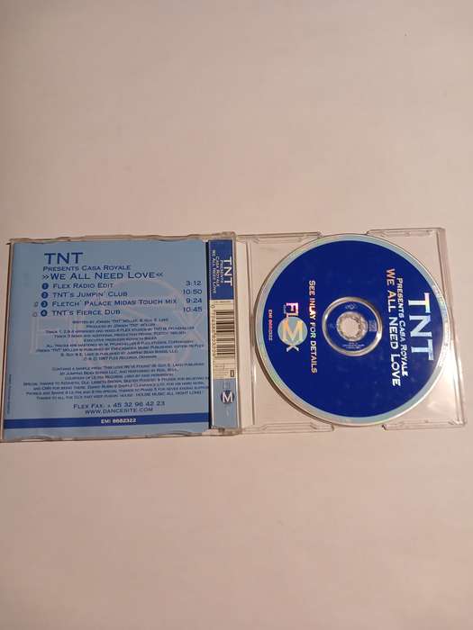 TNT presents Casa Royale, We All Need Love CD single, Denmark