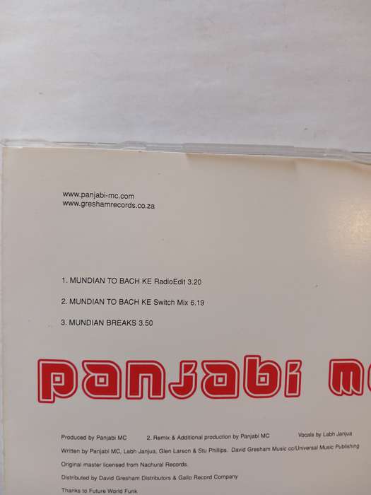 Panjabi MC, Mundian To Bach Ke CD single
