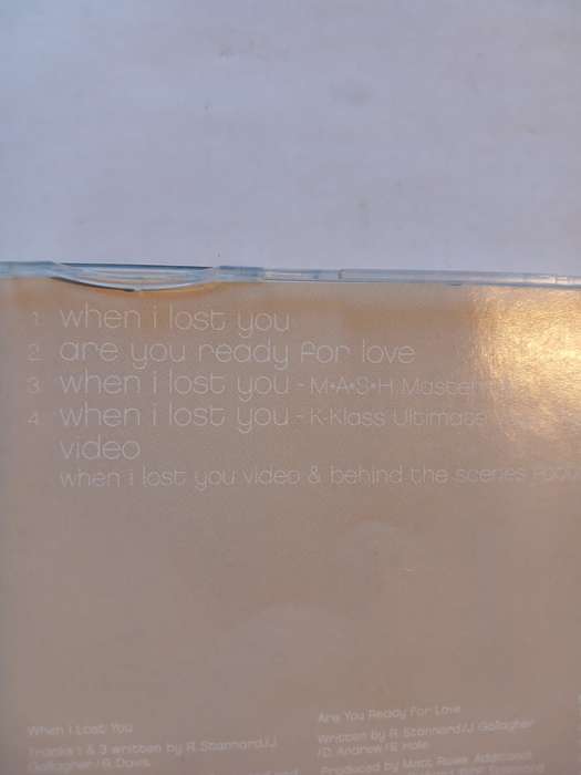 Sarah Whatmore, When I Lost You CD single
