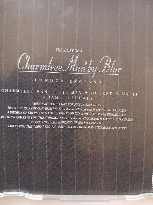 Blur, Charmless Man CD single, Australasia
