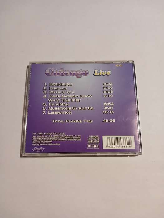 Chicago, Live CD, UK, Remastered